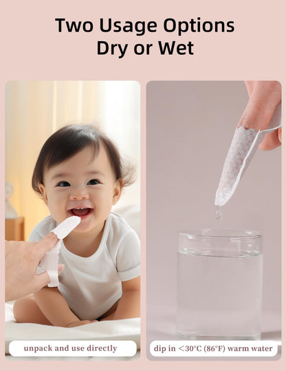 Mokoala Baby Finger Toothbrush & Tongue Cleaner – 59 Pcs Wipes