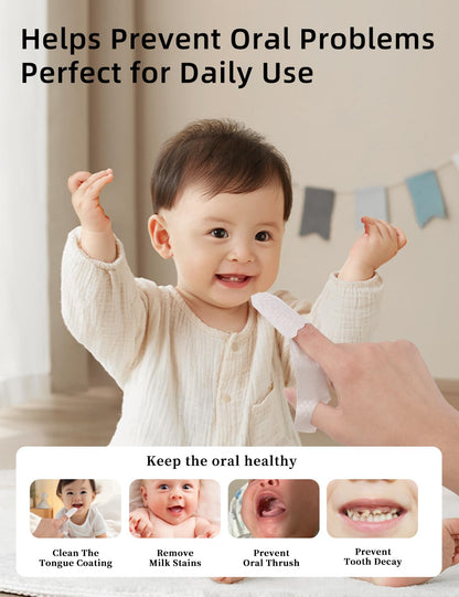 Mokoala Baby Finger Toothbrush & Tongue Cleaner – 59 Pcs Wipes