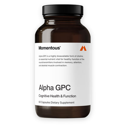 Momentous Alpha GPC Supplement – Cognitive Support, NSF Certified for Sport, GMO- & Gluten-Free | 60 Servings
