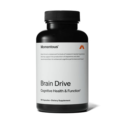 Momentous Brain Drive Nootropic Supplement | Focus & Memory Support | NSF Certified for Sport | 30 Servings