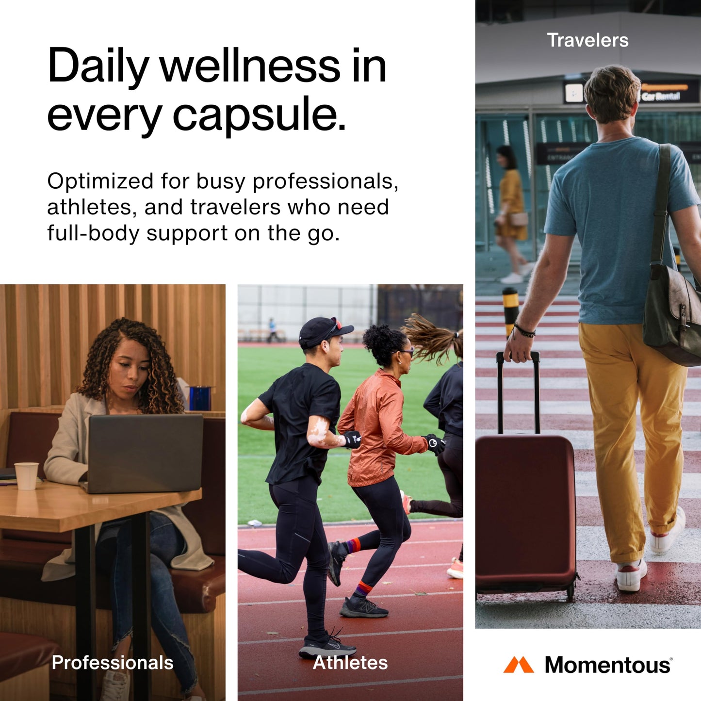 Momentous Essential Multivitamin for Women & Men | NSF Certified for Sport | GMO- & Gluten-Free | 30 Servings