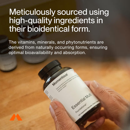 Momentous Essential Multivitamin for Women & Men | NSF Certified for Sport | GMO- & Gluten-Free | 30 Servings