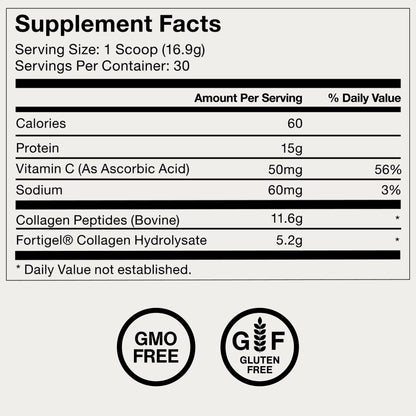 Momentous Grass-Fed Collagen Peptides Powder with Fortigel & Vitamin C – NSF Certified for Sport