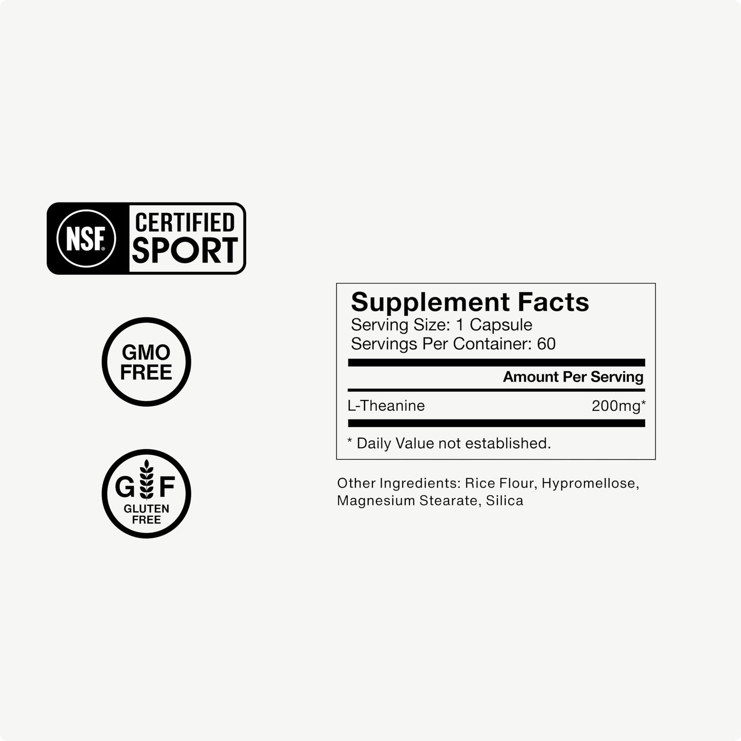 Momentous L-Theanine Supplement – 200 mg Capsules for Relaxation & Focus | NSF Certified for Sport | Gluten- & GMO-Free | 60 Servings
