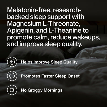 Momentous Nightly Sleep Pack – Magnesium L-Threonate, L-Theanine & Apigenin | 30 Servings | NSF Certified for Sport