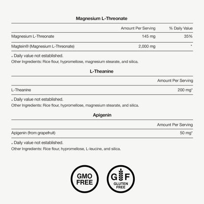 Momentous Nightly Sleep Pack – Magnesium L-Threonate, L-Theanine & Apigenin | 30 Servings | NSF Certified for Sport