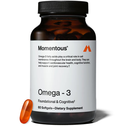 Momentous Omega-3 Fish Oil - 1,600 mg EPA & DHA, NSF Certified for Sport
