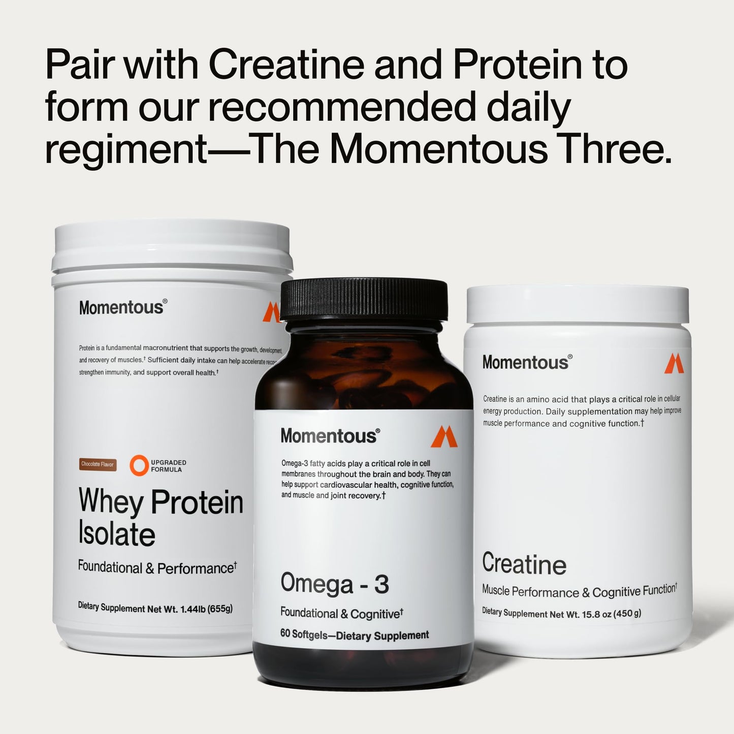 Momentous Omega-3 Fish Oil - 1,600 mg EPA & DHA, NSF Certified for Sport