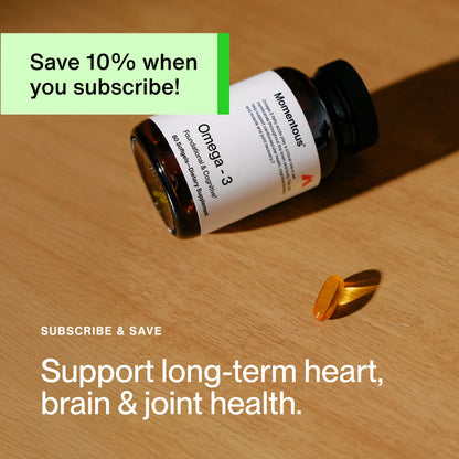 Momentous Omega-3 Fish Oil - 1,600 mg EPA & DHA, NSF Certified for Sport