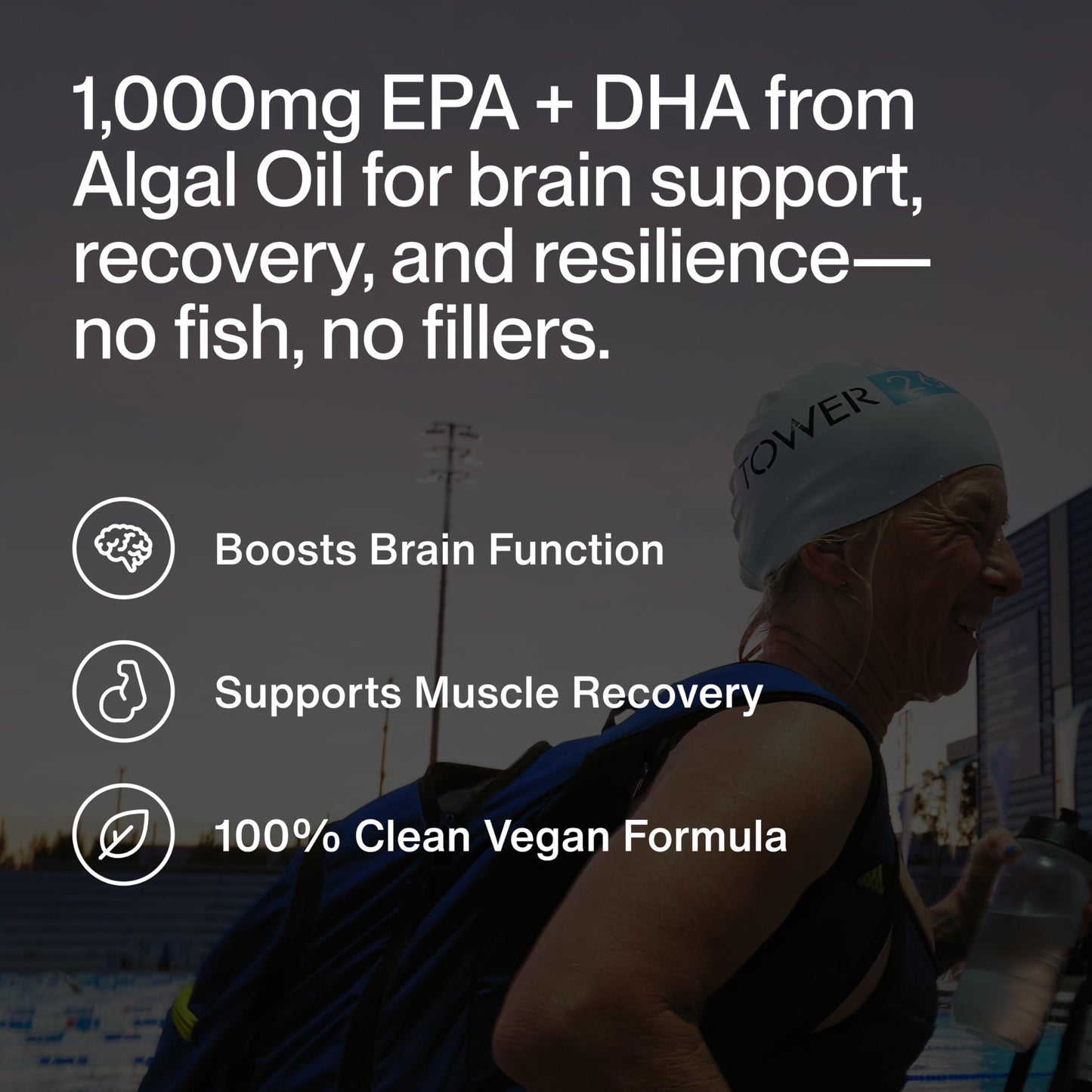 Momentous Vegan Omega-3 - Plant-Based EPA & DHA from Algae Oil | 1,000 mg per Serving | NSF Certified for Sport | 30 Servings