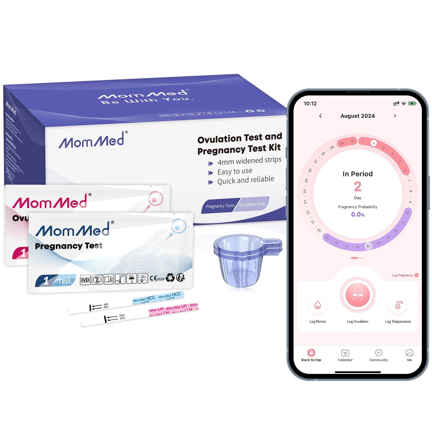 MomMed Ovulation Predictor Kit (HCG25-LH100) – 25 Pregnancy Tests & 100 Ovulation Tests