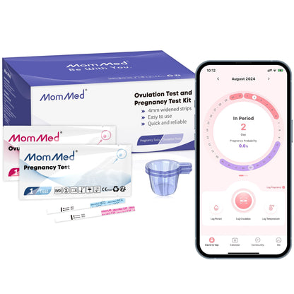 MomMed Ovulation Predictor Kit (HCG25-LH100) – 25 Pregnancy Tests & 100 Ovulation Tests