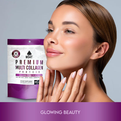 MO4T MOMOF4TRANSFORM Hydrolyzed Multi Collagen Powder | Sugar-Free, Grass-Fed | 1 lb | Hair, Skin & Nails