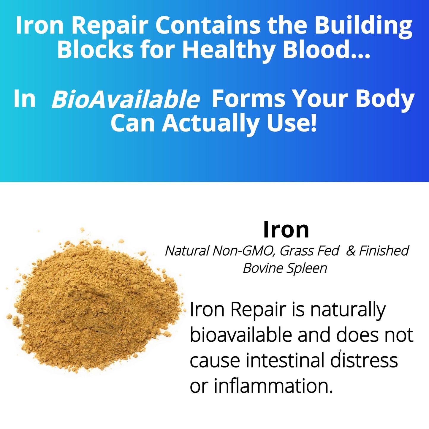 Iron Repair: Natural Iron Supplement with Best Absorption | Gentle on Stomach | Monash Low FODMAP | 90 Capsules