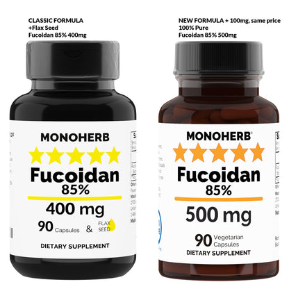 MONOHERB Fucoidan 85% 500 mg – 90 Capsules | Immune Support