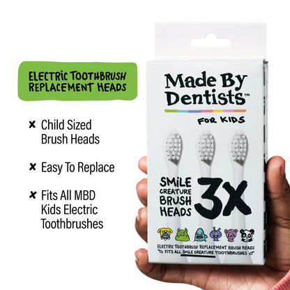 Monster Kids Electric Toothbrush – Made by Dentists, Rechargeable, 2-Min Timer, 6 Heads