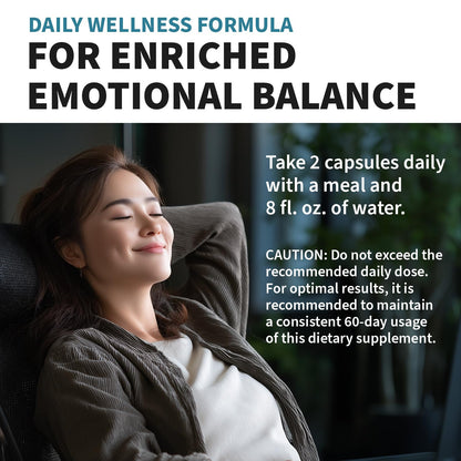 15-in-1 Mood Support Supplement - 5-HTP 200mg + L-Theanine, Magnesium & Ashwagandha