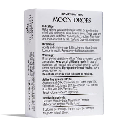Moon Drops Sleep Aid Lozenges (1 Pack) – Homeopathic Vanilla, Vegan & Gluten-Free