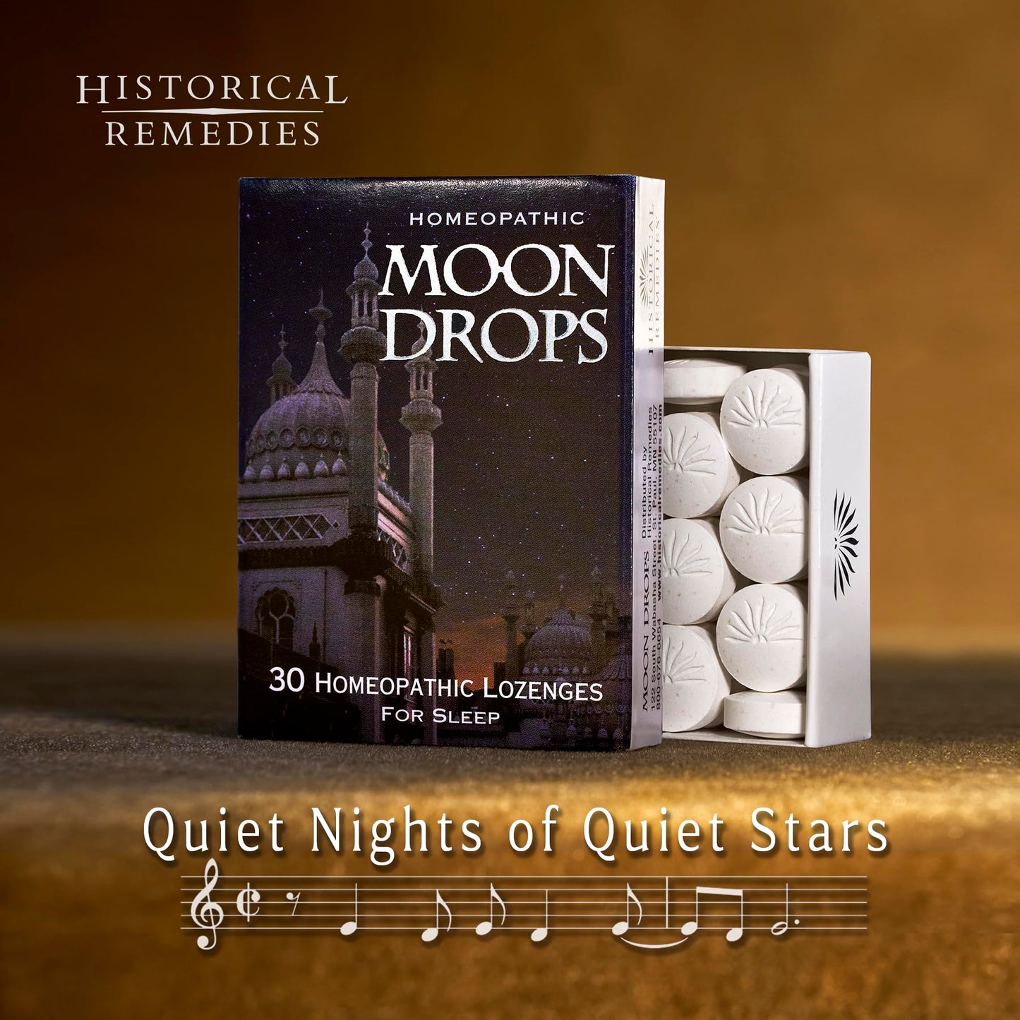 Moon Drops Sleep Aid Lozenges (12 Pack) - Vanilla Flavor, Homeopathic Sleep Support, Vegan & Gluten-Free