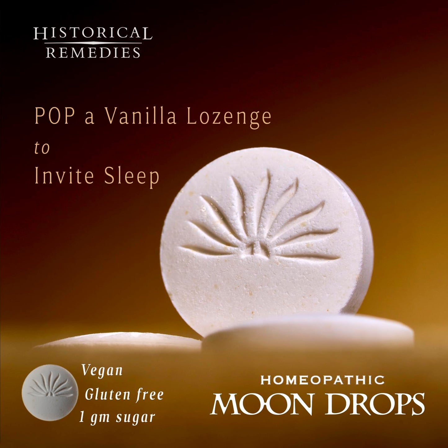 Moon Drops Sleep Aid Lozenges (12 Pack) - Vanilla Flavor, Homeopathic Sleep Support, Vegan & Gluten-Free