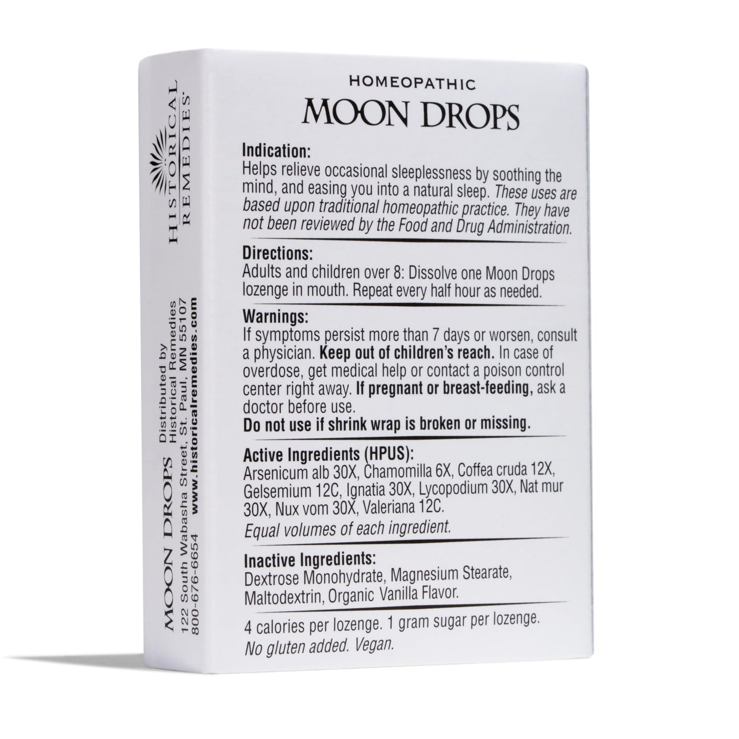Moon Drops Sleep Aid Lozenges (3 Pack) – Homeopathic Vanilla, Coffea Cruda 12X, Vegan & Gluten-Free