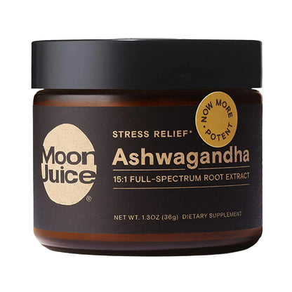 Moon Juice Organic Ashwagandha Supplement – KSM-66 Root Powder (15:1) for Focus, Mood & Stress, 72 Servings