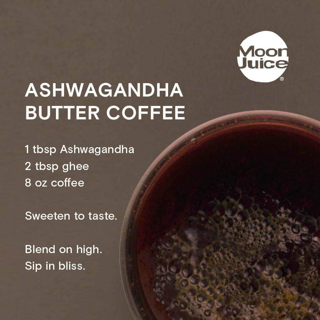 Moon Juice Organic Ashwagandha Supplement – KSM-66 Root Powder (15:1) for Focus, Mood & Stress, 72 Servings