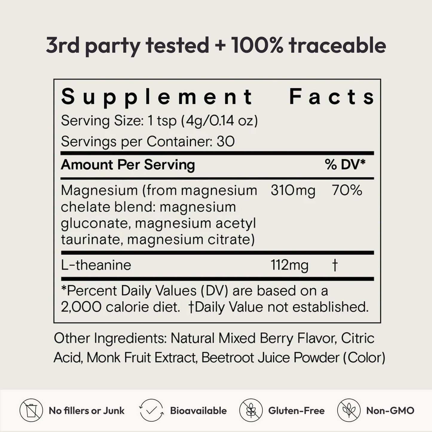 Moon Juice Magnesi-Om Magnesium Powder with L-Theanine – Rest, Relaxation & Regularity | Vegan, Non-GMO, Sugar-Free