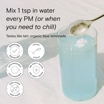 Moon Juice Magnesi-Om Blue Lemon Sticks – Magnesium + L-Theanine for Calm, Brain Health & Regularity