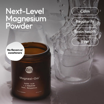 Moon Juice Magnesi-Om Magnesium Powder with L-Theanine | Sleep, Calm & Digestive Support | 30 Servings