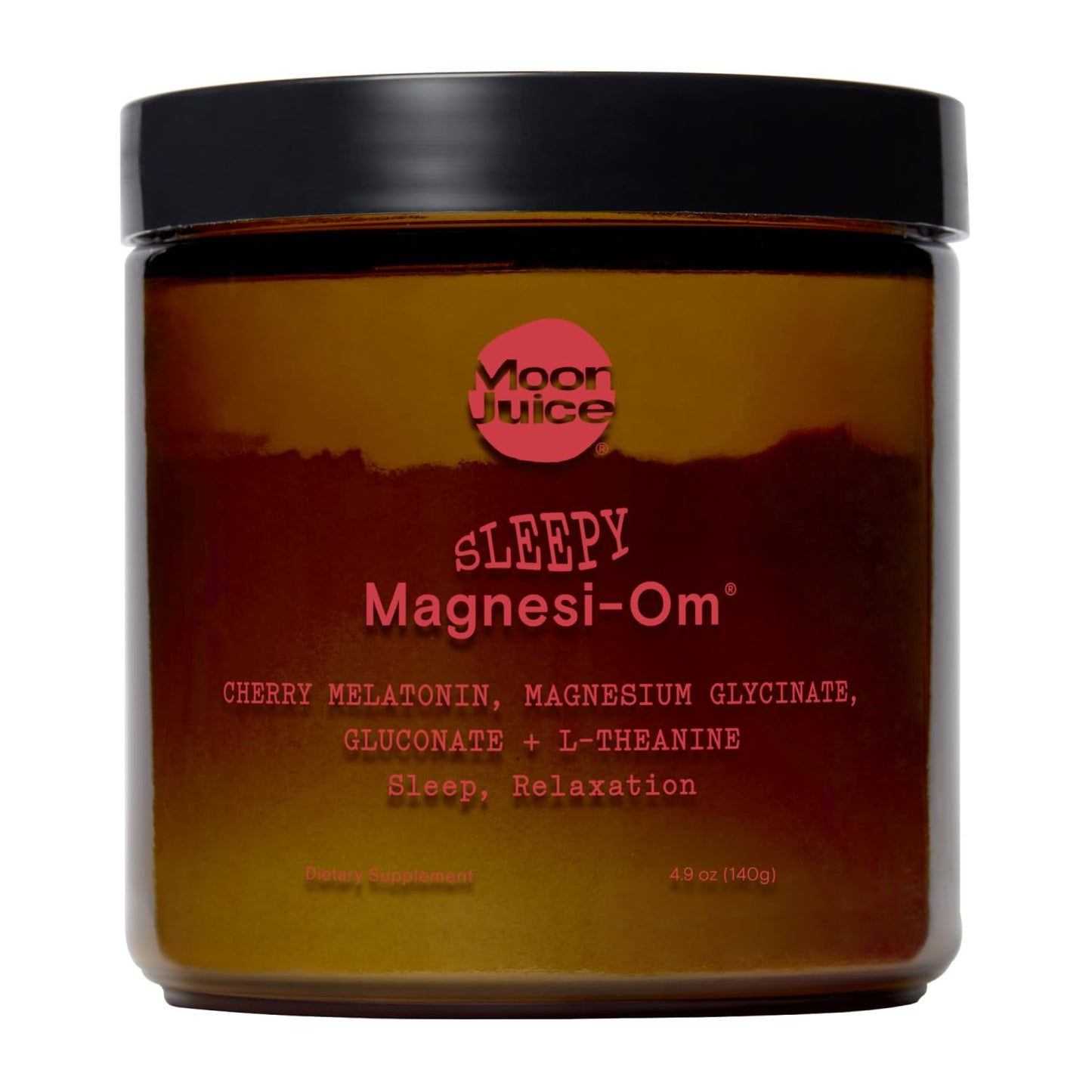Moon Juice Sleepy Magnesi-Om – Magnesium Sleep Support with L-Theanine & Plant-Based Melatonin (Cherry, 35 Servings)