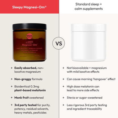 Moon Juice Sleepy Magnesi-Om – Magnesium Sleep Support with L-Theanine & Plant-Based Melatonin (Cherry, 35 Servings)