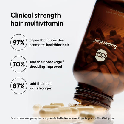 Moon Juice SuperHair Hair Growth Vitamins for Women & Men | Thicker, Healthier Hair