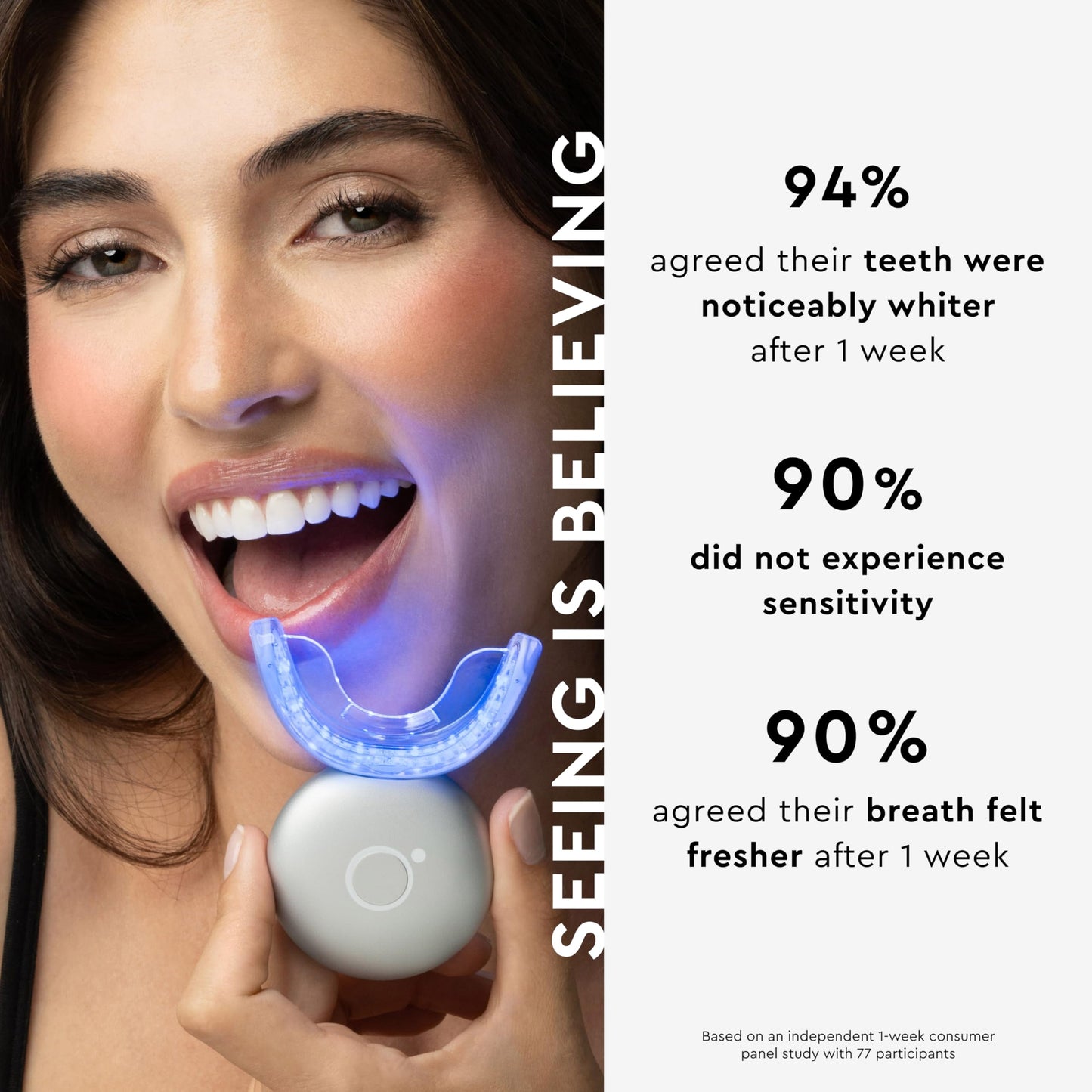 MOON Teeth Whitening Kit — LED Light Therapy, 18-Shade Whitening (4-Piece Kit)