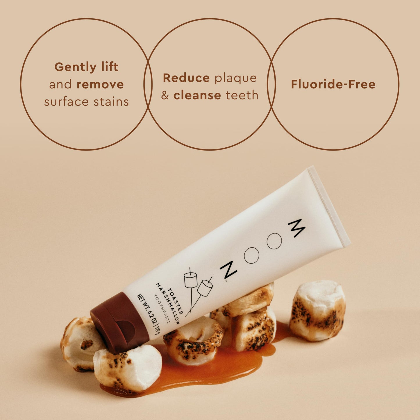 MOON Toasted Marshmallow Toothpaste – Sugar-Free Whitening & Stain Removal
