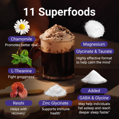 MoonBrew Nighttime Extra Strength Magnesium Hot Cocoa – Melatonin-Free Sleep Support Drink Mix