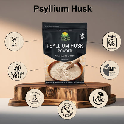 Moonee Naturals Psyllium Husk Powder - 10 oz, Gluten Free, Keto