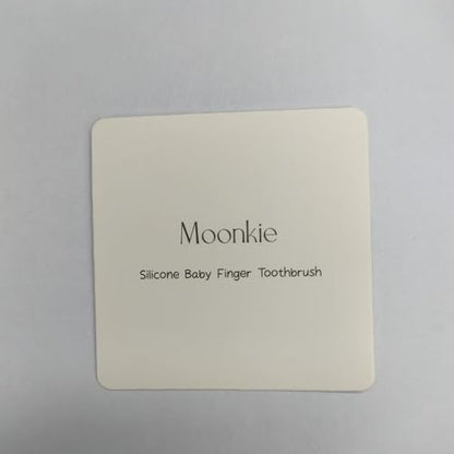 Moonkie Baby Finger Toothbrush Kit – 2 Pcs (Warm Taupe/Ivory) for 3+ Months