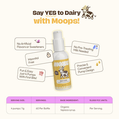 Moops Liquid Lactase Syrup 2oz – Fast Dairy Relief (10,000 FCC)