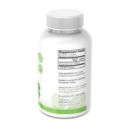 Moringa Capsules - Dietary Fiber Nutritional Supplements