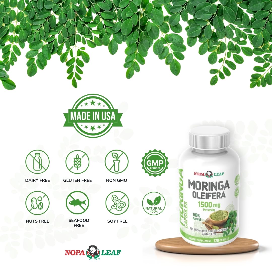 Moringa Capsules - Dietary Fiber Nutritional Supplements