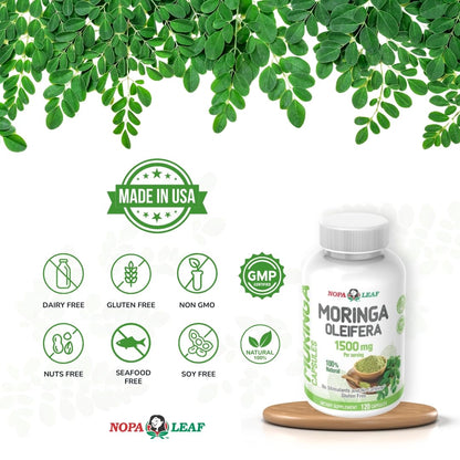 Moringa Capsules - Dietary Fiber Nutritional Supplements