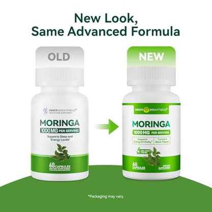 Moringa Capsules 1000mg | 10:1 Leaf Extract - USA Made