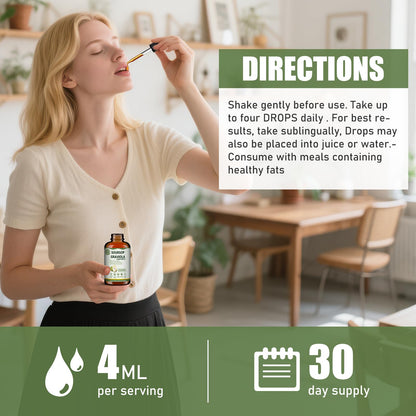 Mosslly 7-in-1 Organic Soursop Bitters Liquid Drops, 4 Fl Oz – Immune Support