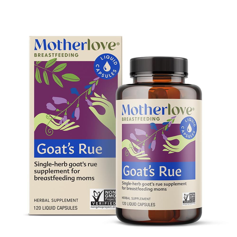 Motherlove Goat's Rue (120 Liquid Caps) – Lactation Support, Organic, Vegan, Non-GMO
