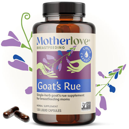 Motherlove Goat's Rue (120 Liquid Caps) – Lactation Support, Organic, Vegan, Non-GMO