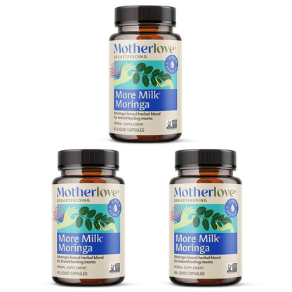 Motherlove More Milk Moringa – 135 Liquid Caps, Organic Moringa Lactation Support (Vegan, Non-GMO, Kosher)