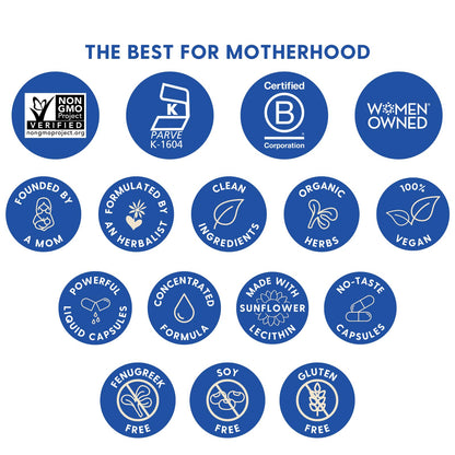 Motherlove More Milk Moringa (180 Liquid Caps) – Fenugreek-Free Lactation Support with Organic Moringa, Blessed Thistle, Nettle & Fennel | Vegan, Non-GMO