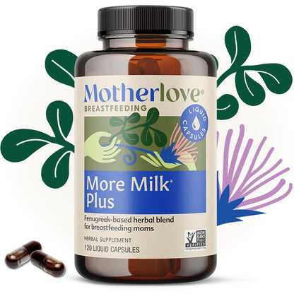 Motherlove More Milk Plus (120 Capsule Value Size) Fenugreek-Based Lactation Supplement – Organic Herbal, Vegan, Non-GMO