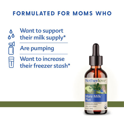 Motherlove More Milk Plus Tincture – Organic Fenugreek-Based Lactation Support (4 oz)